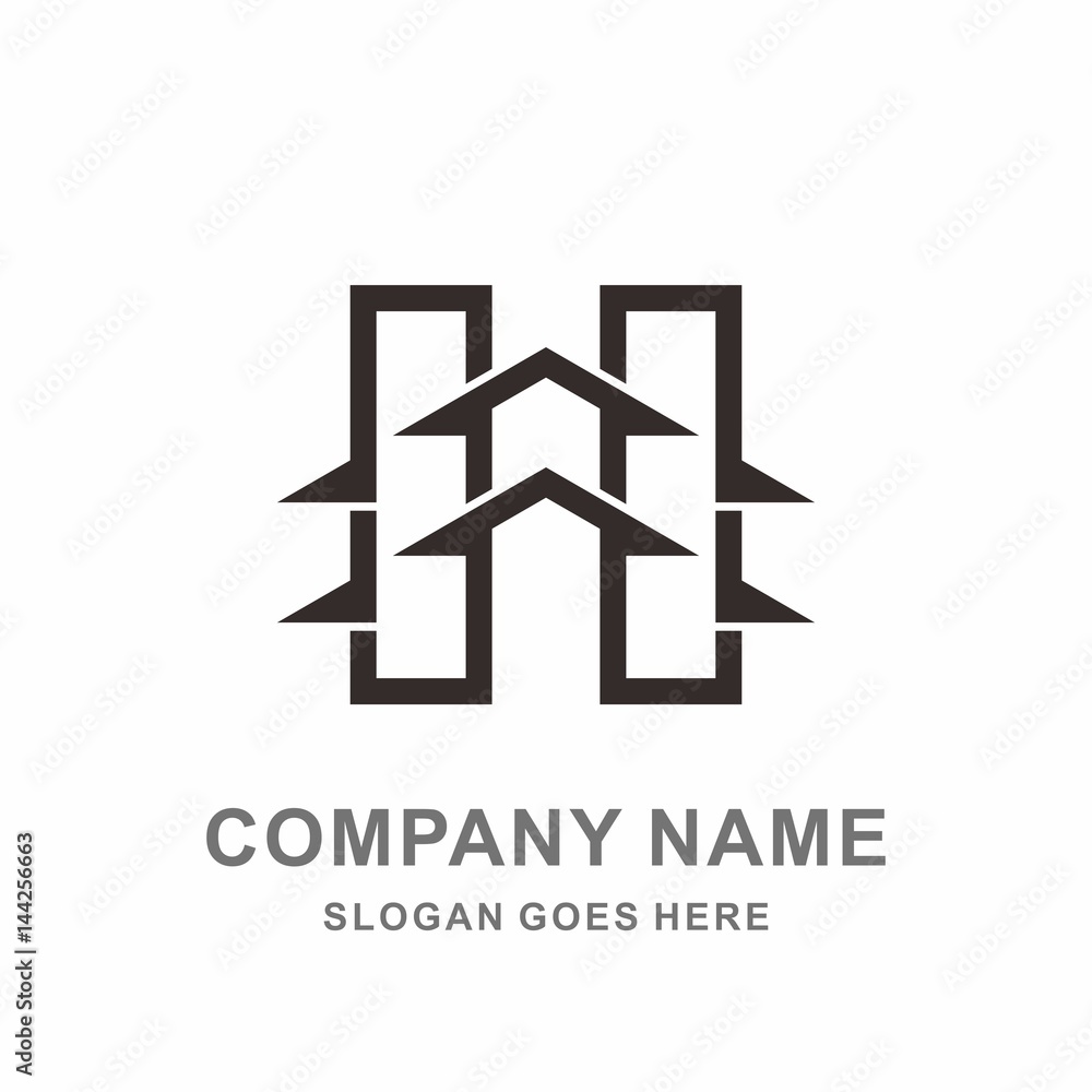 Monogram Letter H Building Roof Architecture Construction Real Estate Business Company Stock Vector Logo Design Template Monogram Letter H Building Roof Architecture Construction Real Estate Business Company Stock Vector Logo Design Template