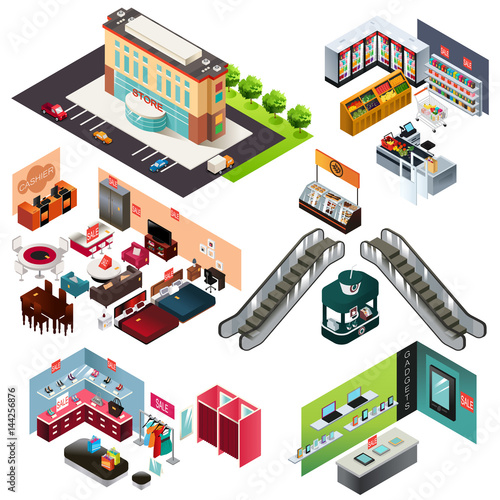 Shopping Mall Isometric