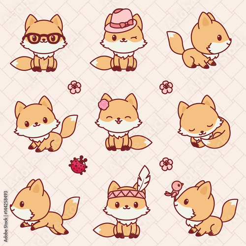 Kawaii foxes