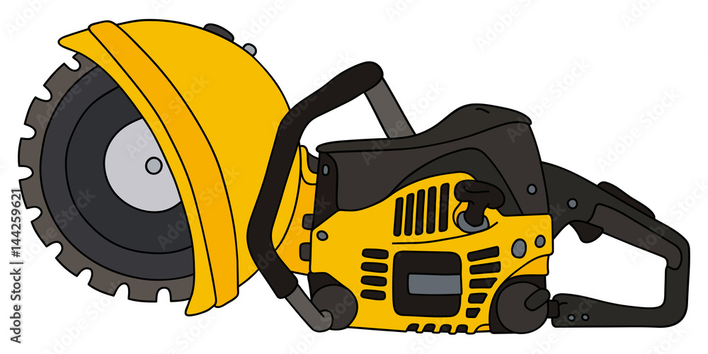 Fototapeta premium Yellow rescue circular saw