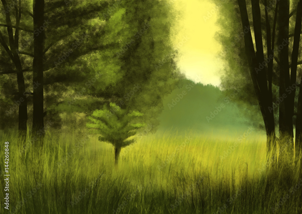 Obraz premium Lichtung - Digital Painting