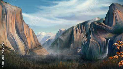 Fotografie Yosemite - Digital Painting