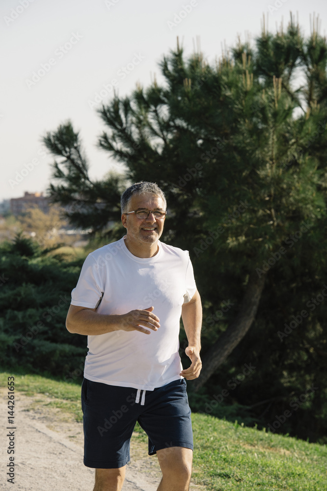 Major man who runs for a park of the city of Madrid. Major man who runs for a park of the city of Madrid.