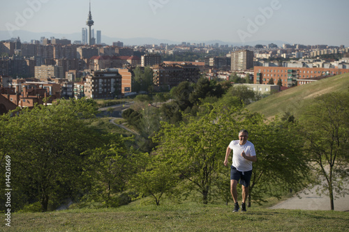 Major man who runs for a park of the city of Madrid.