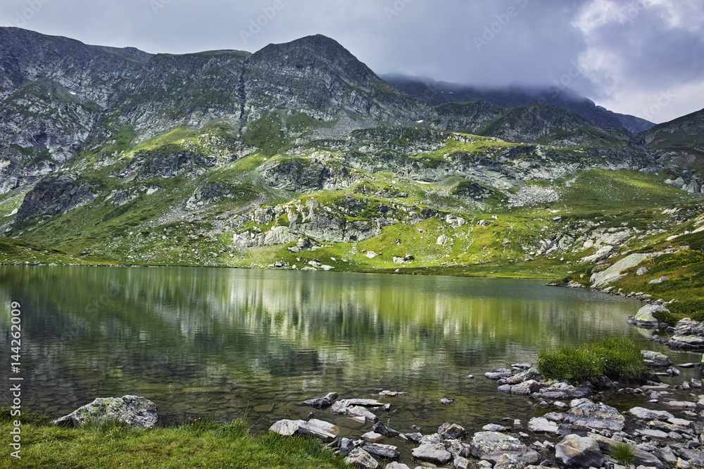 Amazing landscape of The Twin lake, The Seven Rila Lakes, Bulgaria