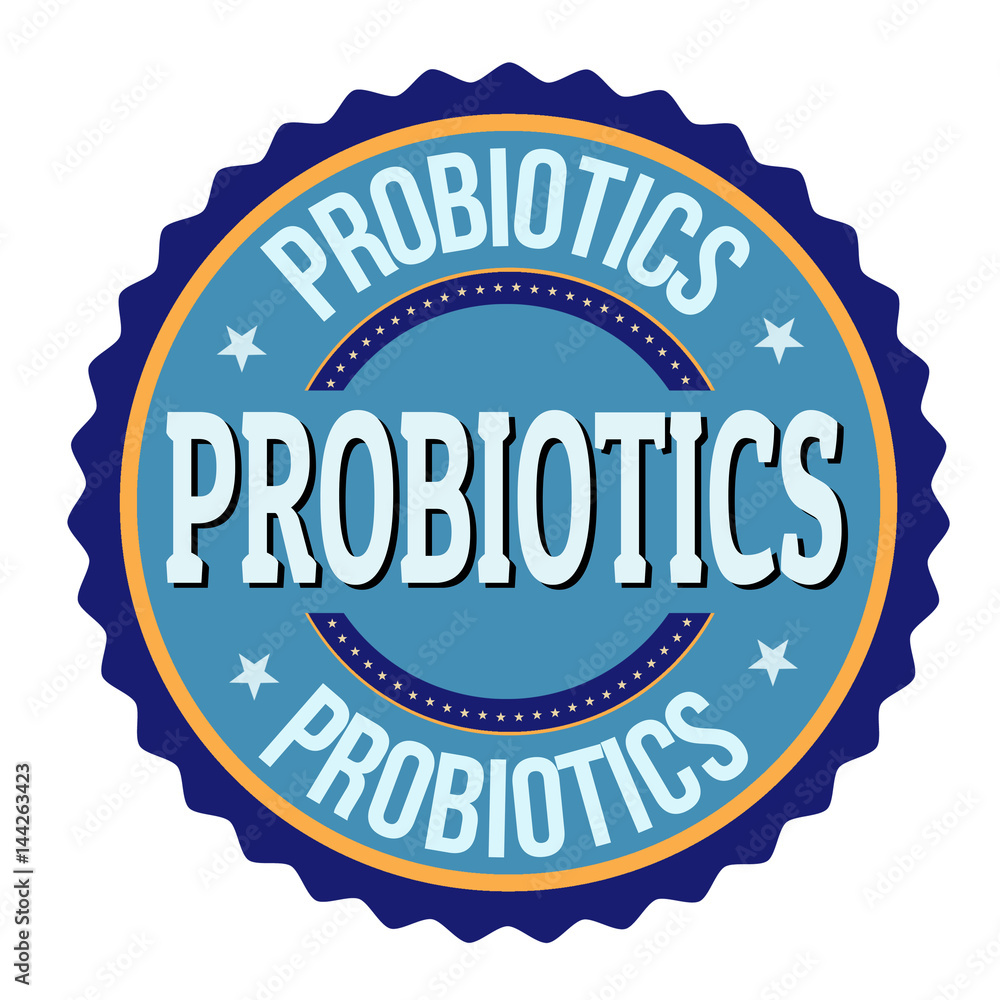 Probiotics sticker or label Probiotics sticker or label