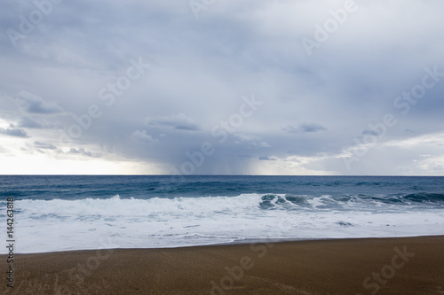 Storm and Rain over sea