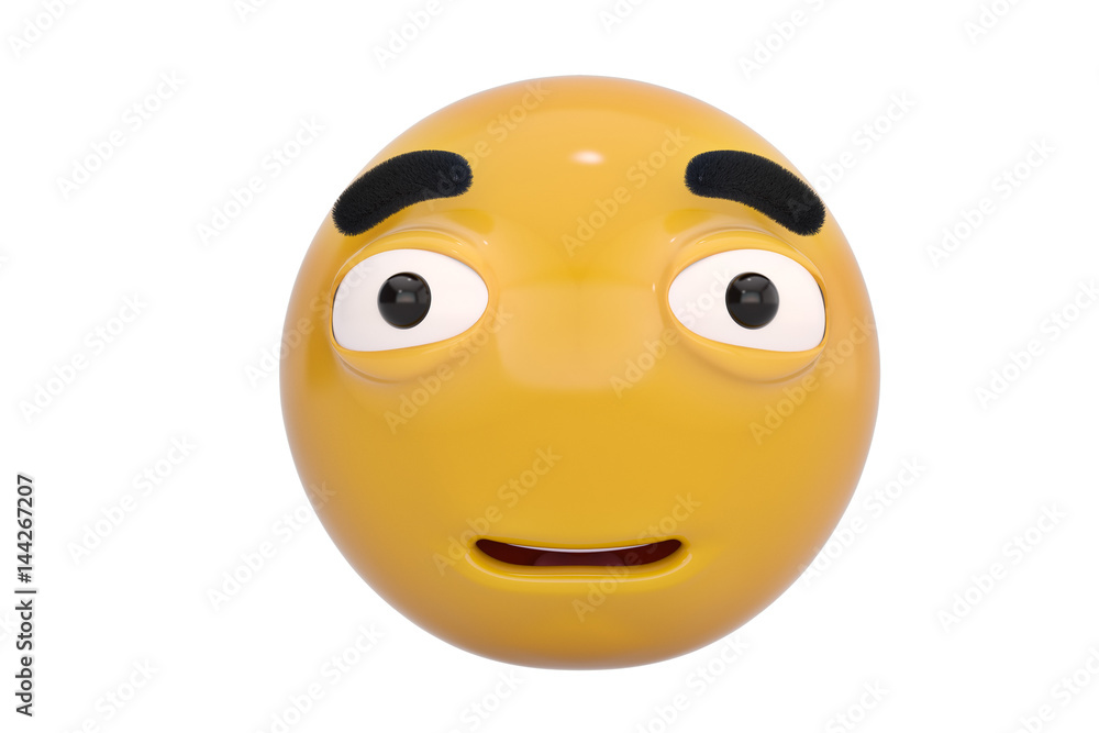 Disappointed emoticon.3D illustration. Disappointed emoticon.3D illustration.