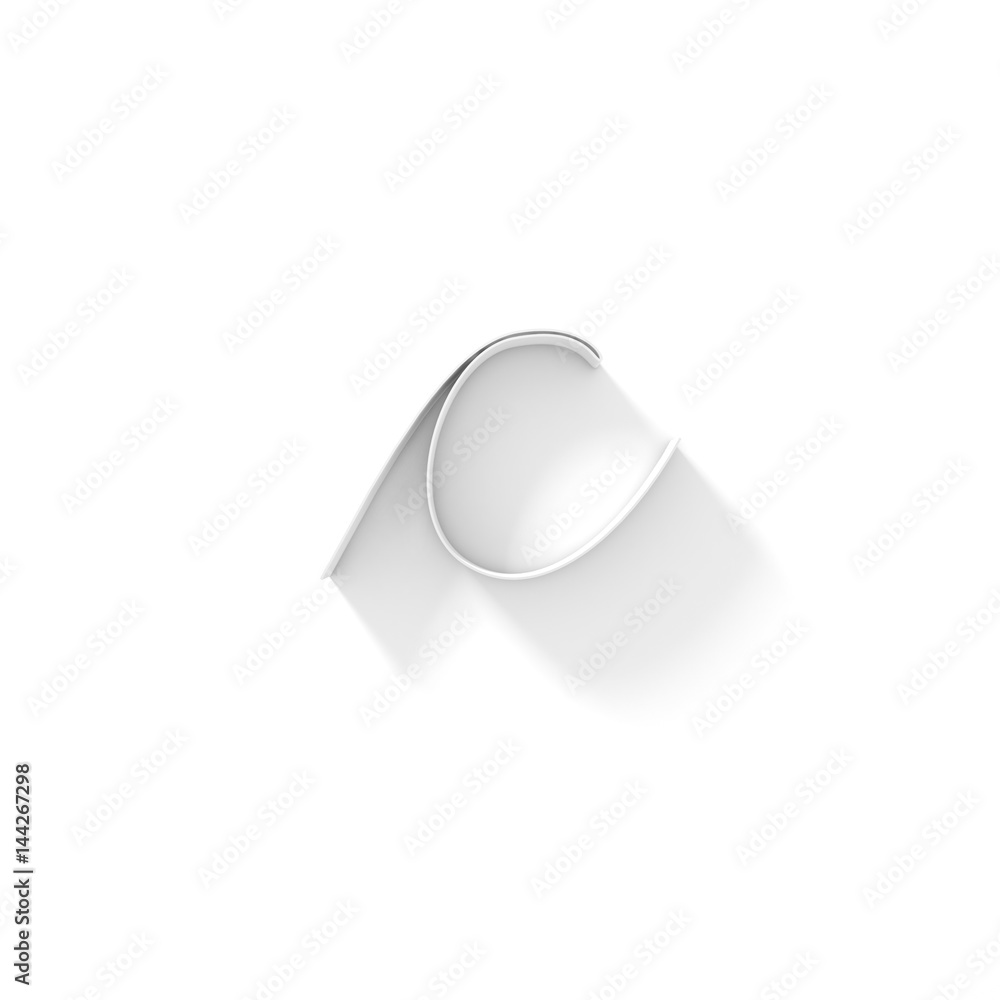 Long shadow handwritten font LETTER C 3D Long shadow handwritten font LETTER C 3D