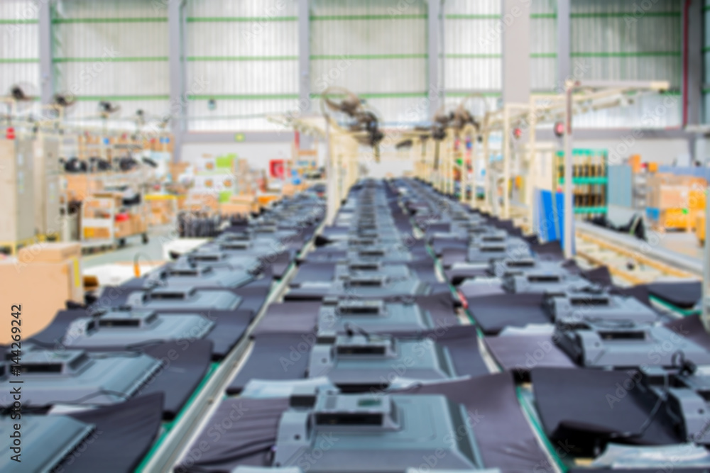Fototapeta premium TV on the conveyor belt in a production plant.