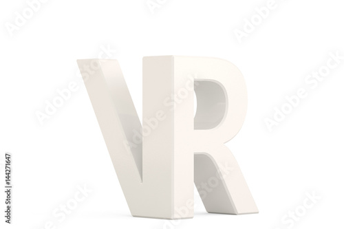 VR 3D logo.3D illustration.