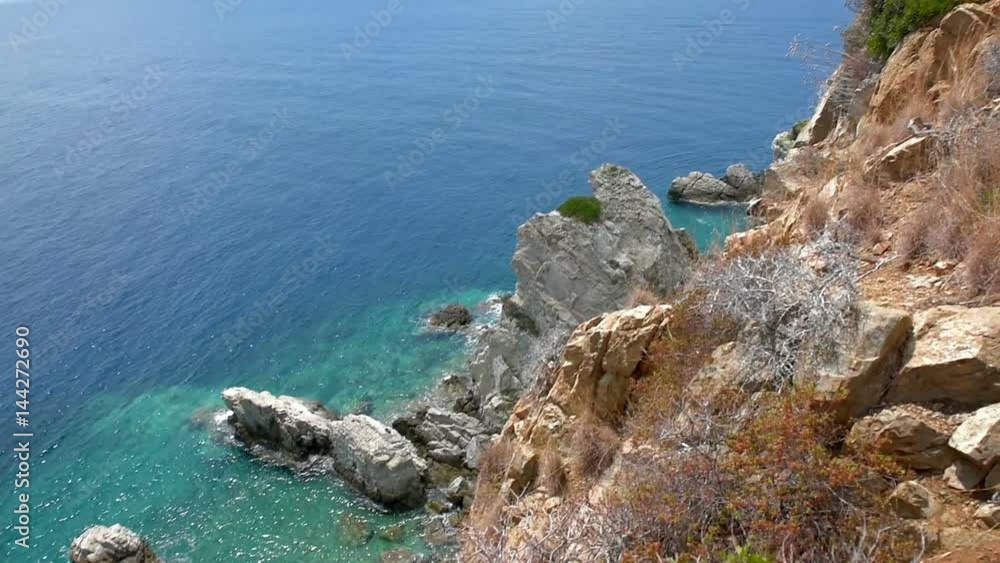 high, steep coast on the coast of the Aegean Sea high, steep coast on the coast of the Aegean Sea