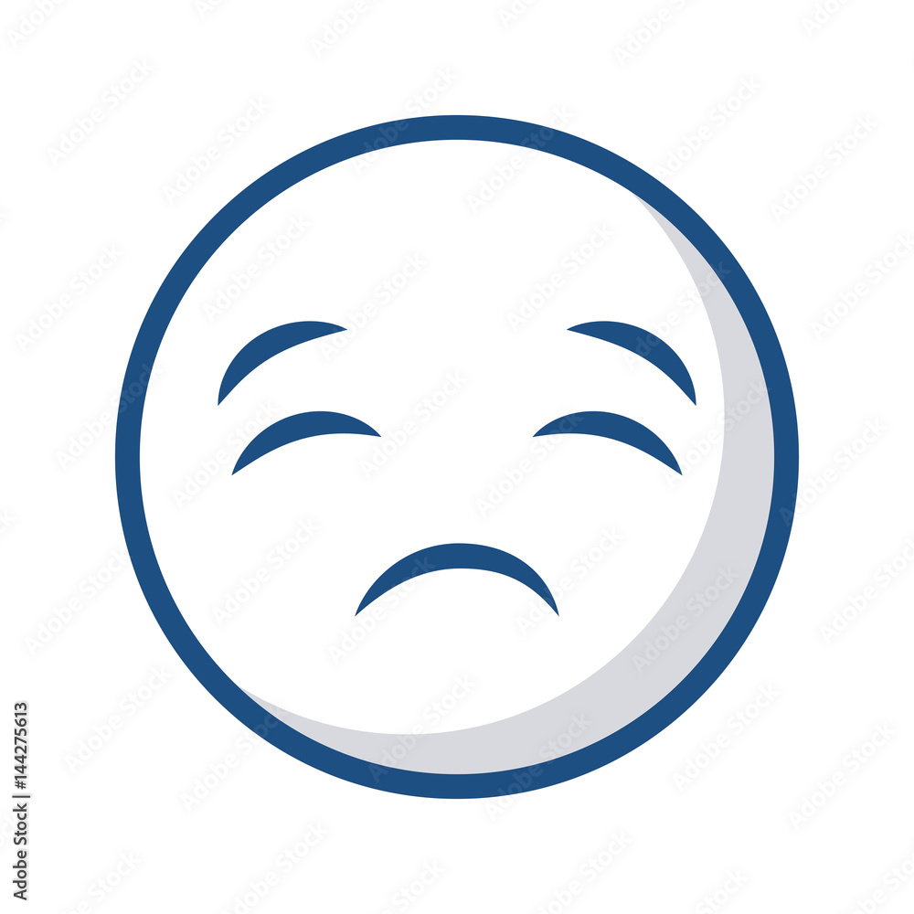 sad cartoon face icon over white background. vector illustration sad cartoon face icon over white background. vector illustration