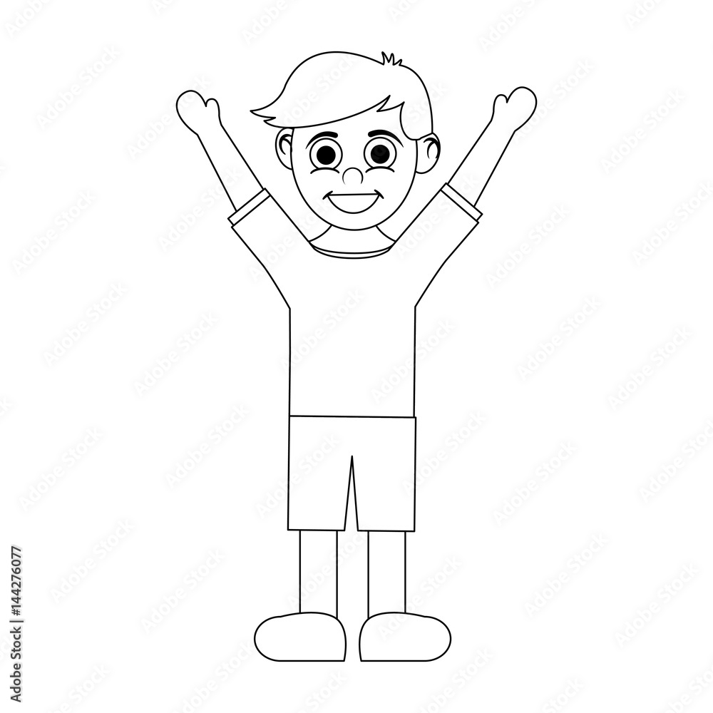 boy cartoon icon over white background. vector illustration