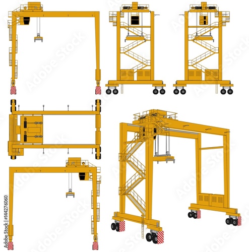 Overhead Crane Vector 