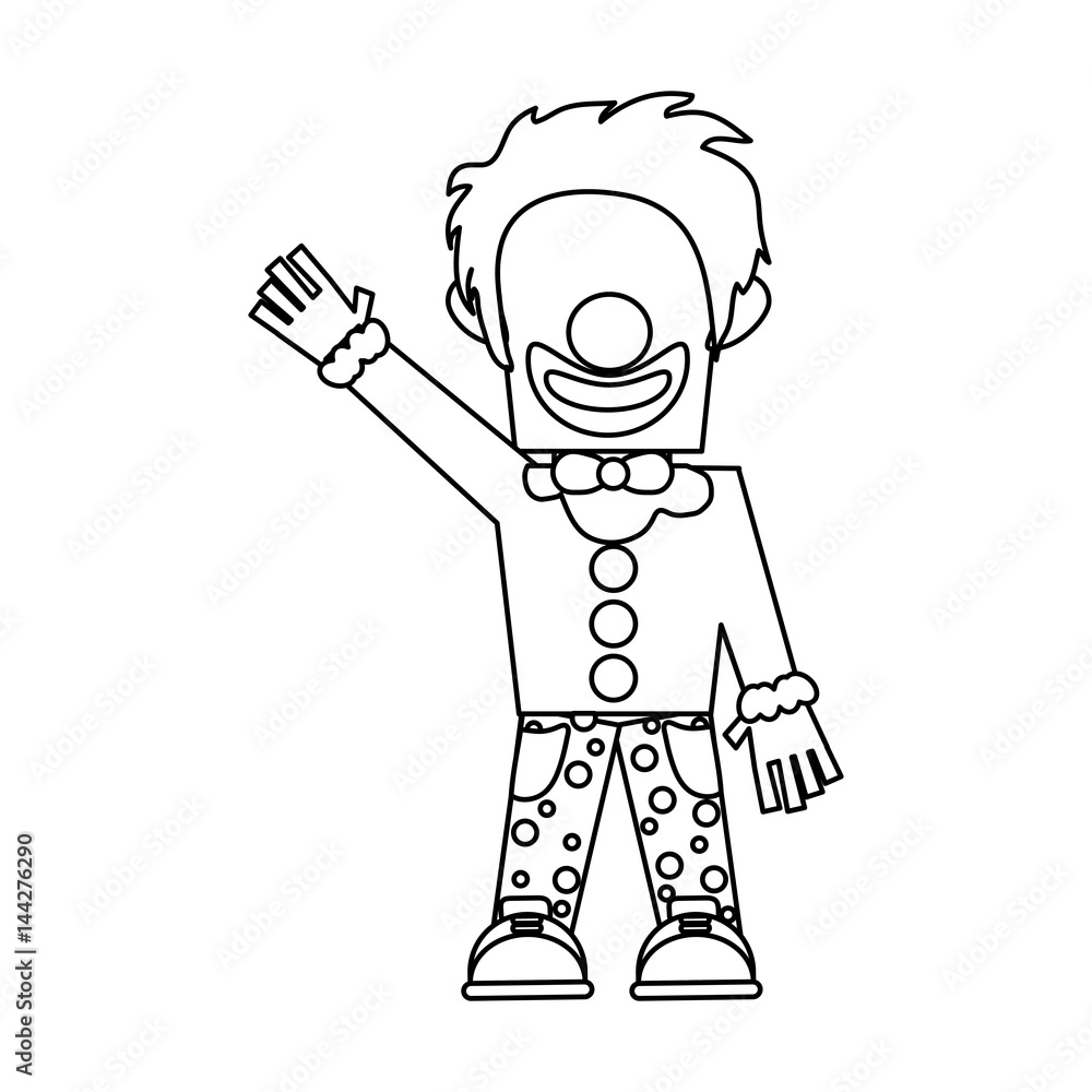 circus clown icon over white background. vector illustration circus clown icon over white background. vector illustration