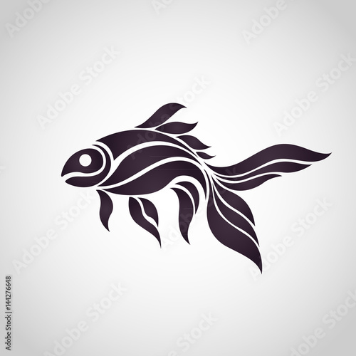 Goldfish logo vector icon illustrator