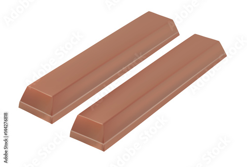 chocolate on a white background