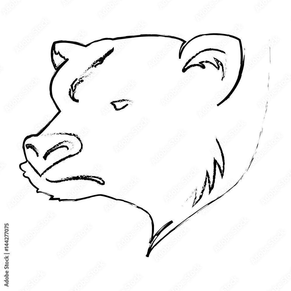 Stock market bear icon vector illustration graphic design Stock market bear icon vector illustration graphic design