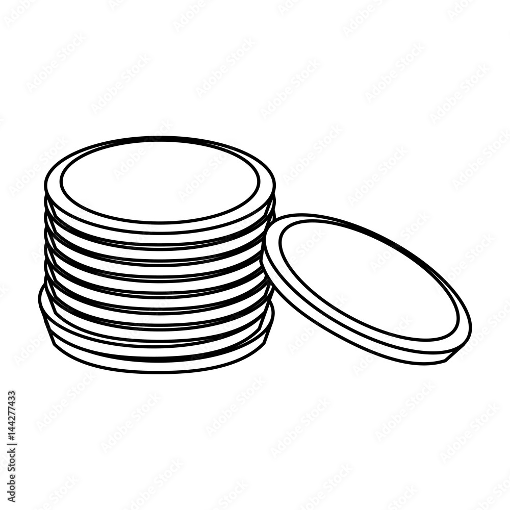 Coins of money icon vector illustration graphic design Coins of money icon vector illustration graphic design