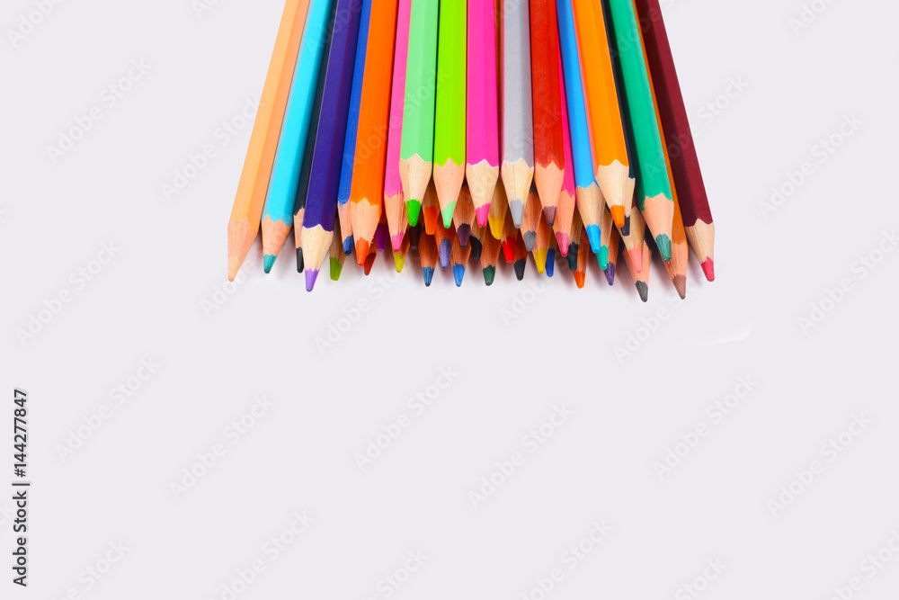 Color pencils isolated on white background professionally Color pencils isolated on white background professionally