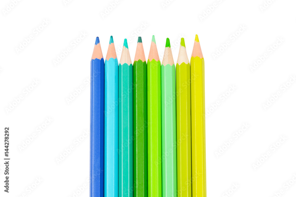 Color pencils isolated on white background professionally Color pencils isolated on white background professionally