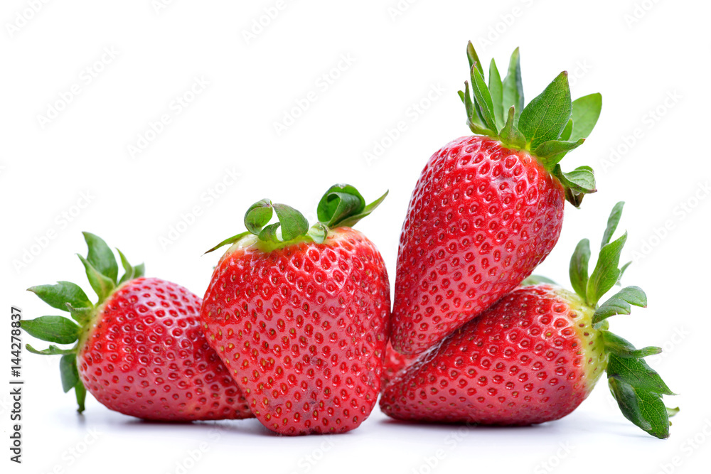 Ripe sweet strawberries isolated on a white background. Ripe sweet strawberries isolated on a white background.