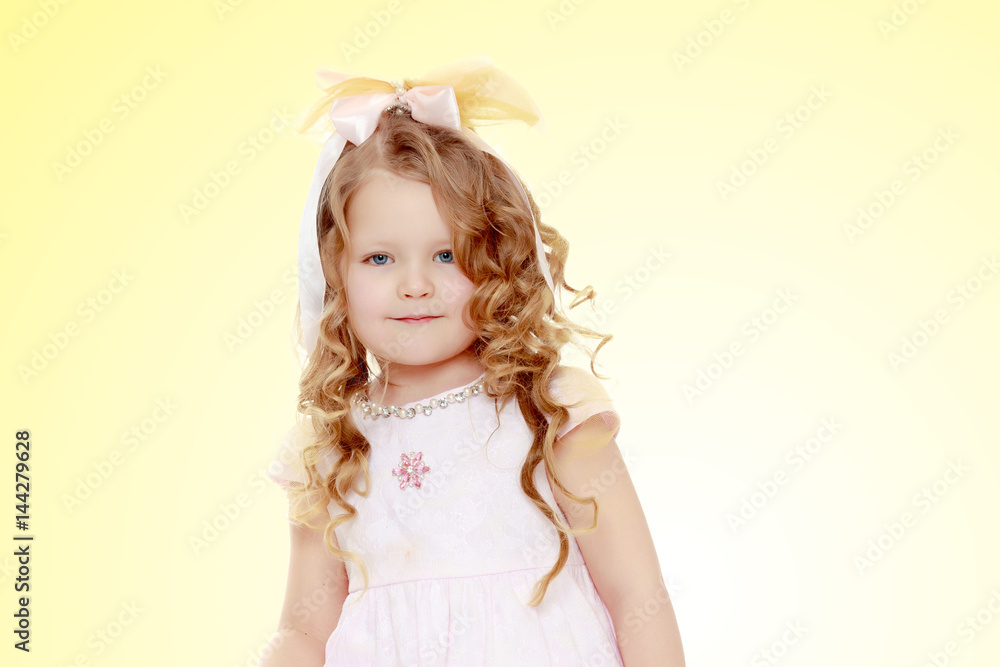 Little girl with curly hair. Little girl with curly hair.
