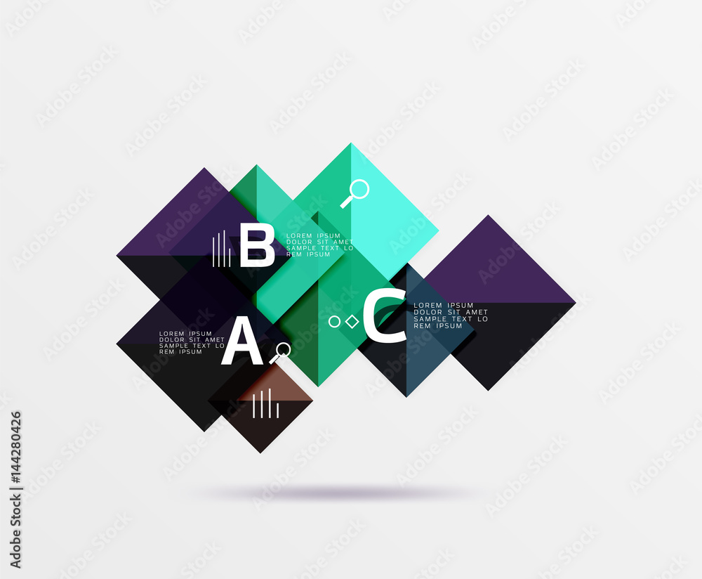 Geometric abstract background with option infographic Geometric abstract background with option infographic