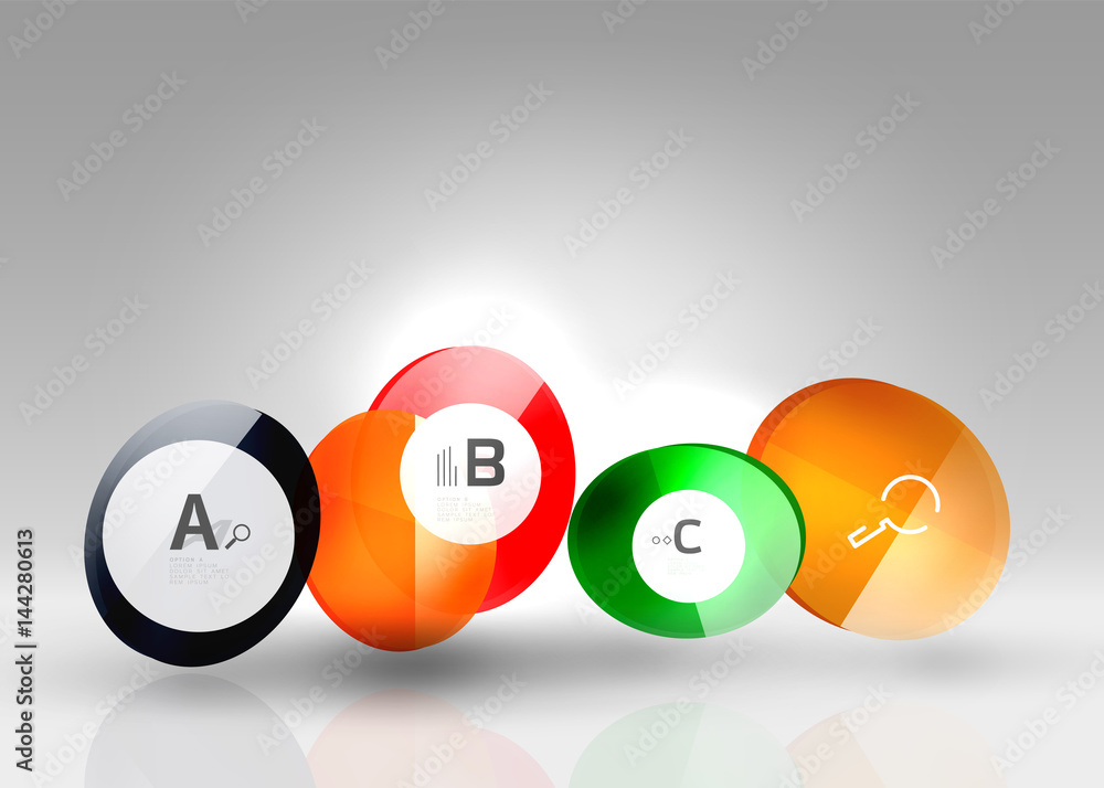 Colorful glossy circle infographics Colorful glossy circle infographics