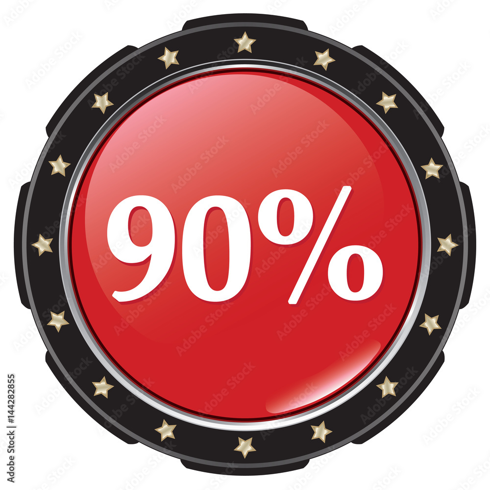 Fototapeta premium 90 percent icon