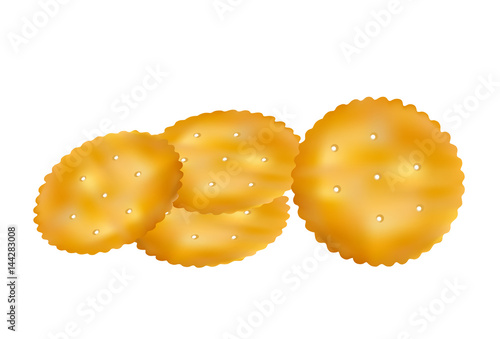 Cracker isolated on white