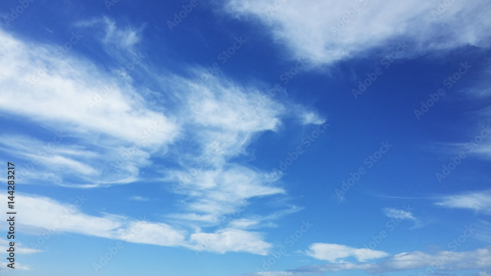 Blue sky and white clouds in a nice day