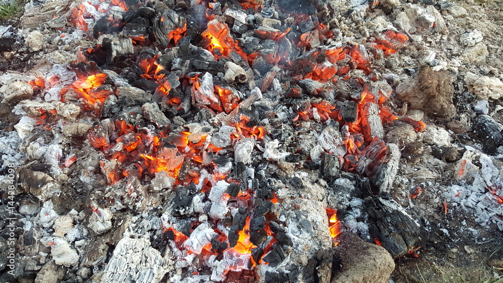 Hot coals in the fire Hot coals in the fire