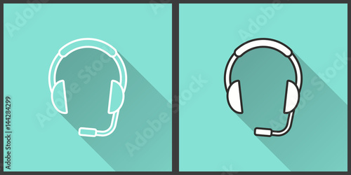 Headphone - vector icon.