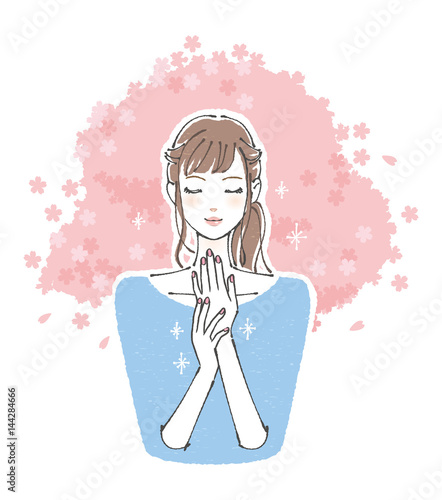 ネイル　お花見　春