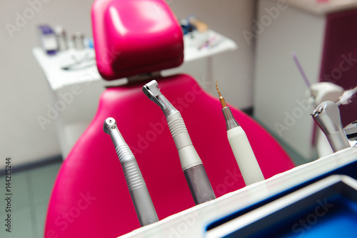 Dental equpments in dental office photo