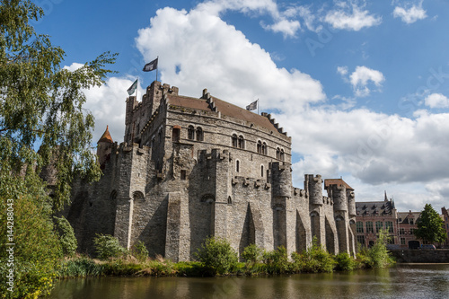 Gavensteen Castle in the historic centre of Ghent  Belgium