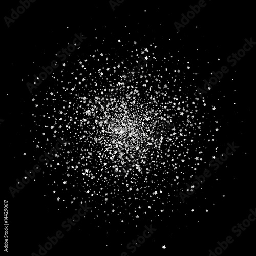 Vintage stars vector banner on black background. Retro glitter star. White template star for banner, vip card. Star Dust. Stardust spark the explosion on background. Vector illustration 3D