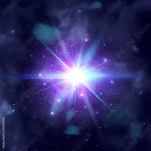 Blue glitter particles background effect. Light effect in an explosion on a black background. Vector illustration 3D  of realistic vector  EPS 10