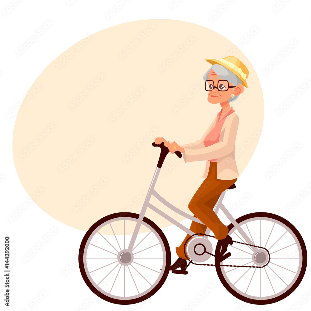 Old woman on bike sales