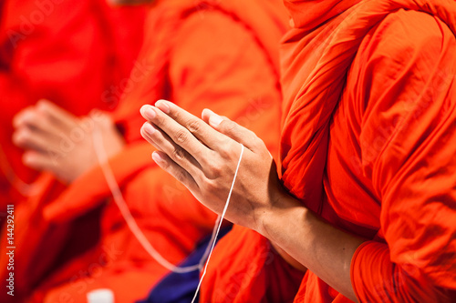 Slika na platnu pray of monks of buddhist in Thailand