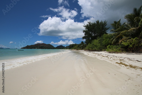 Fototapeta Naklejka Na Ścianę i Meble -  Cote D´Or Beach at Anse Volbert is situated in the north of Praslin Island, Seychelles, Indian Ocean, Africa