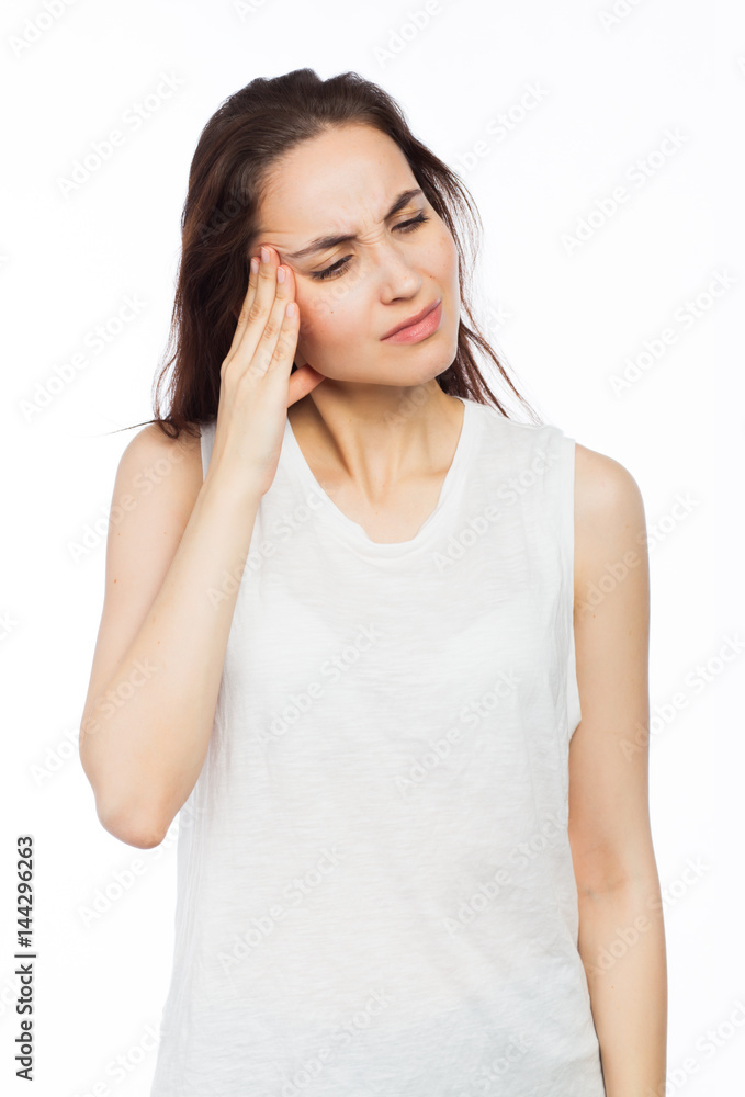 Woman having a headache