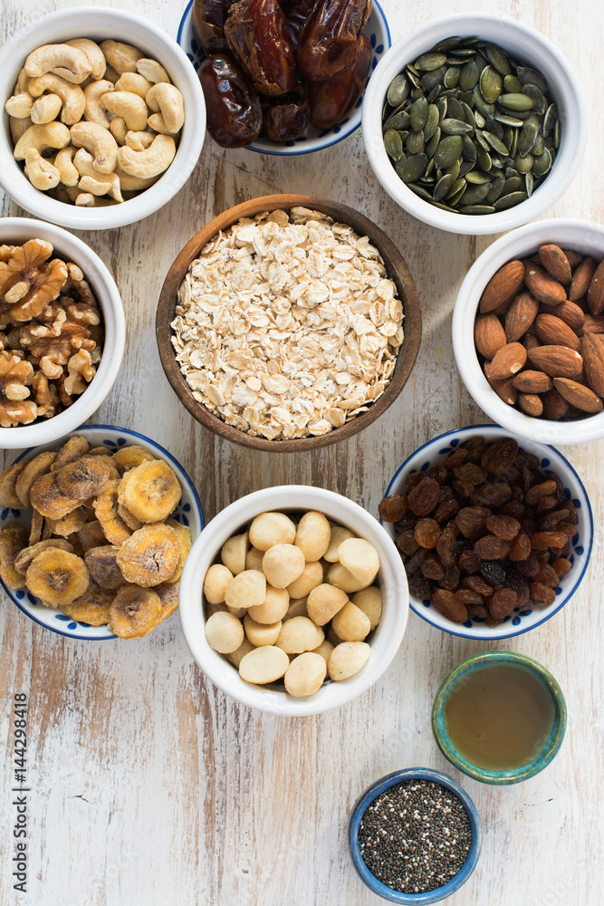 Healthy granola muesli ingredients Healthy granola muesli ingredients