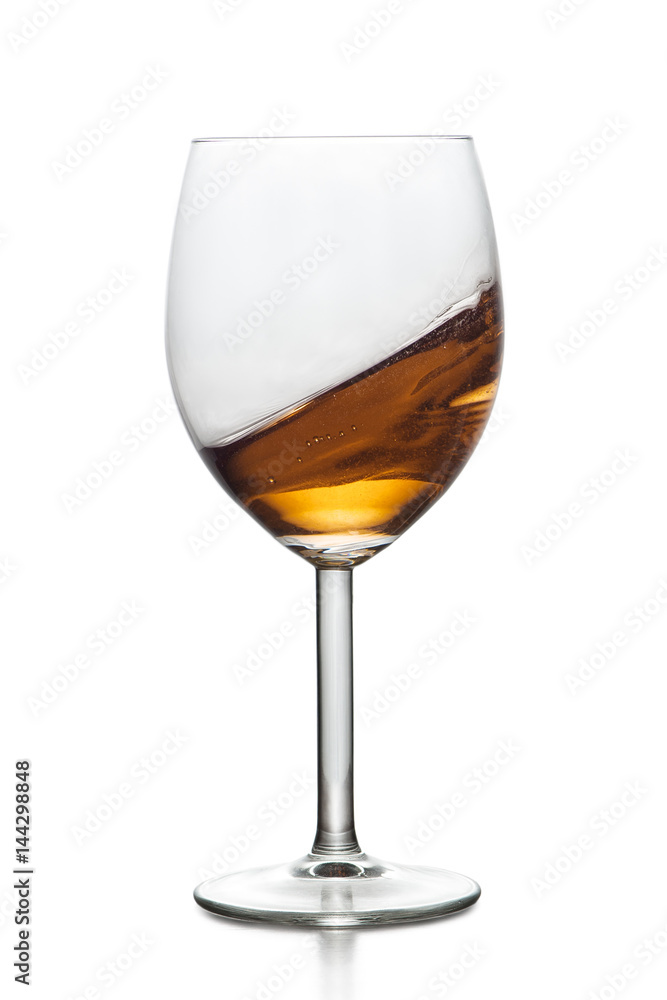 Splashing drink in glass Splashing drink in glass