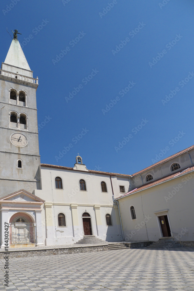 A medieval church on a beautiful square in Rab Croatia