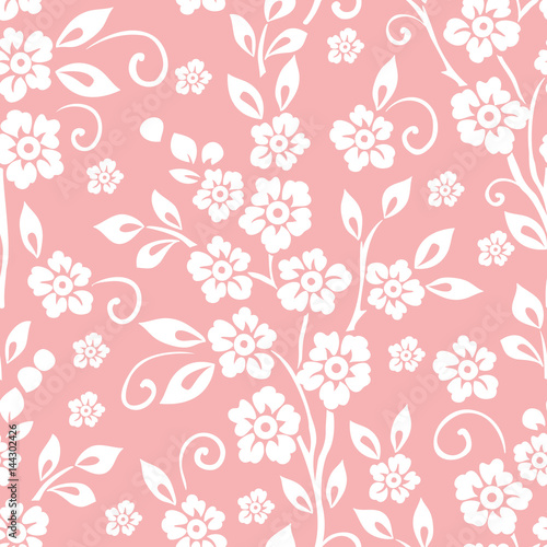 Vector flower seamless pattern element. Elegant texture for backgrounds. Classical luxury old fashioned floral ornament, seamless texture for wallpapers, textile, wrapping.