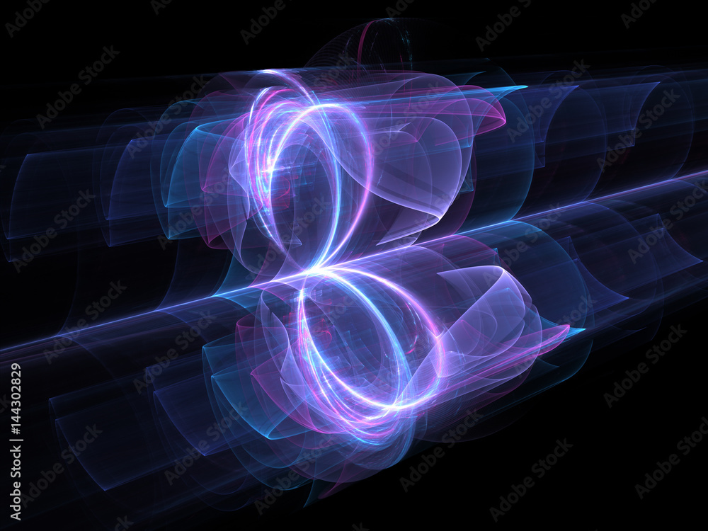 Obraz premium Zapętlone pole energetyczne dużej mocy