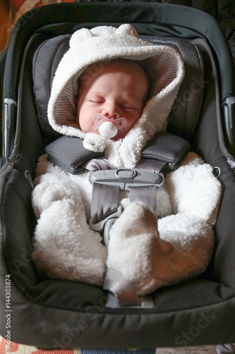 Картината върху платно People: Newborn in a carseat